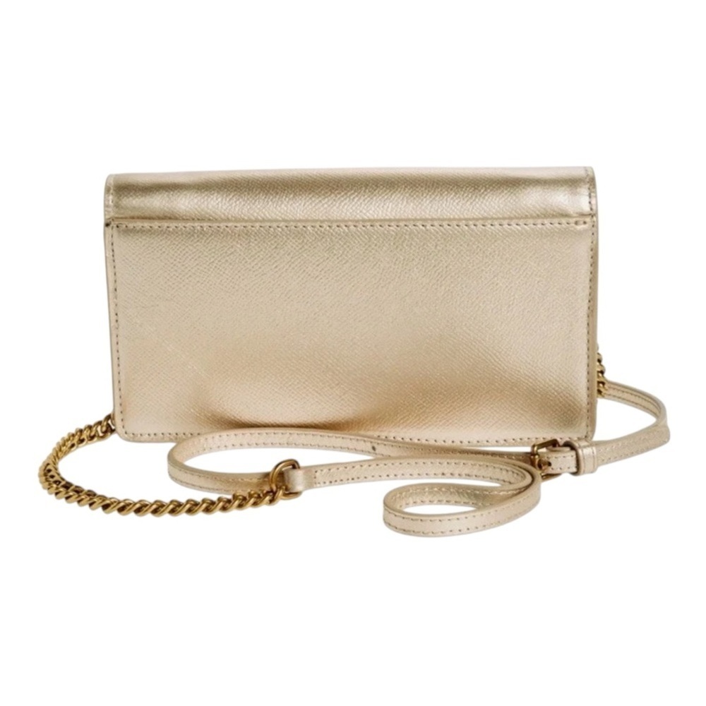 Kurt Geiger London Mini Richmond Crossbody Bag Gold NWT - Picture 2 of 6
